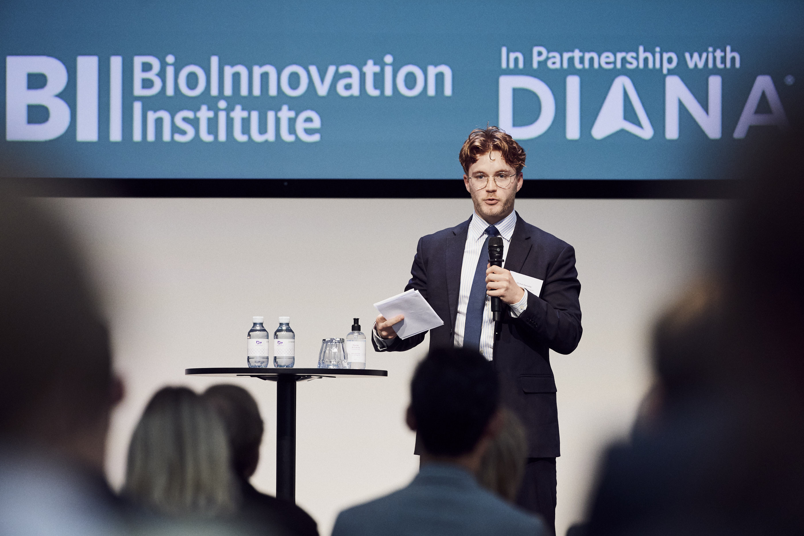 Michal Karlubik speaking at BioInnovation Institute event in partnership with NATO DIANA